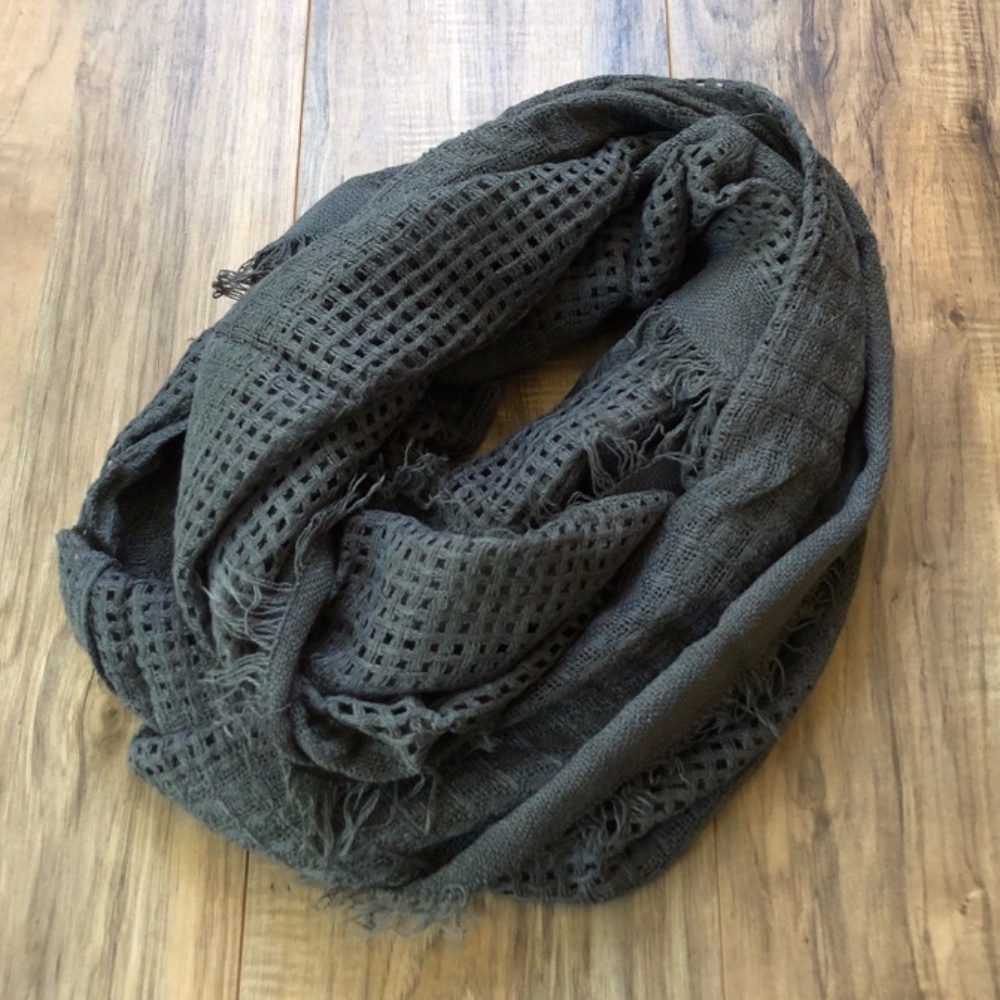 Soft Dark Gray Infinity Scarf